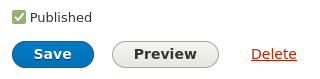 Drupal published setting