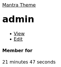 Drupal mantra theme initial styles