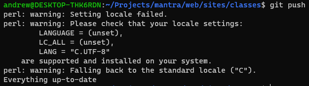 WSL locale error from git push