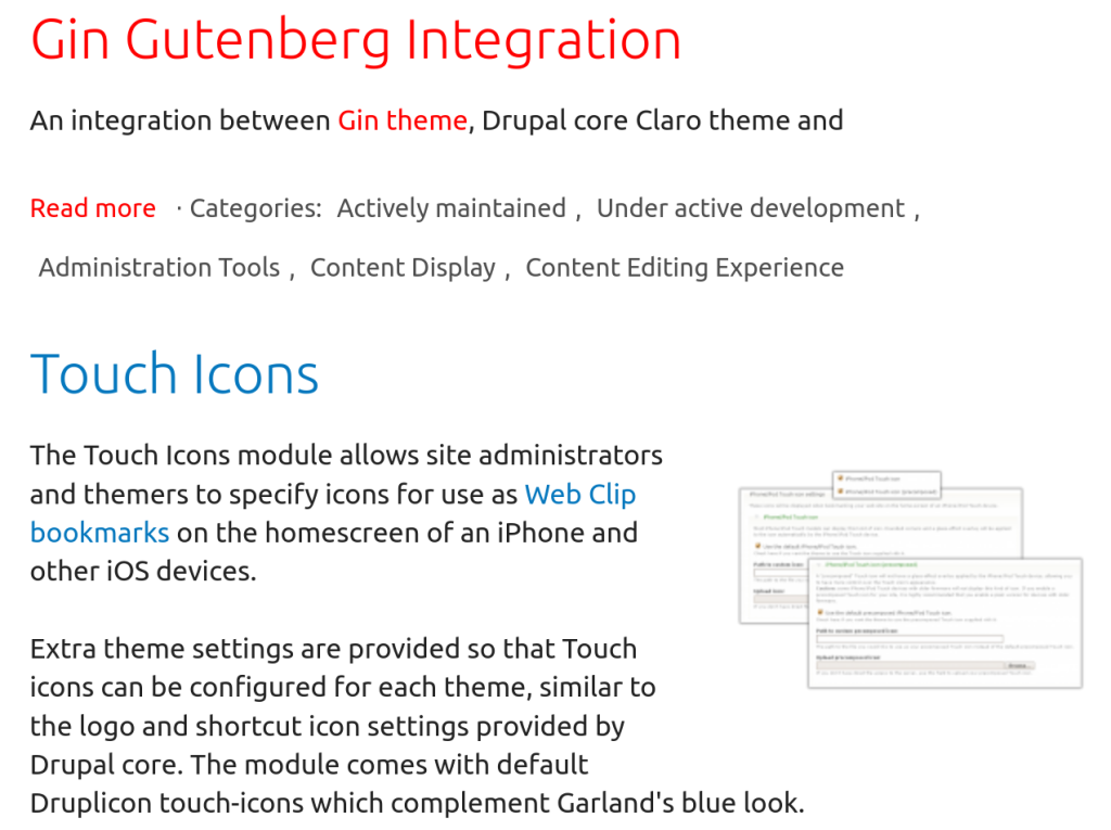 Drupal.org web extension highlight installed modules